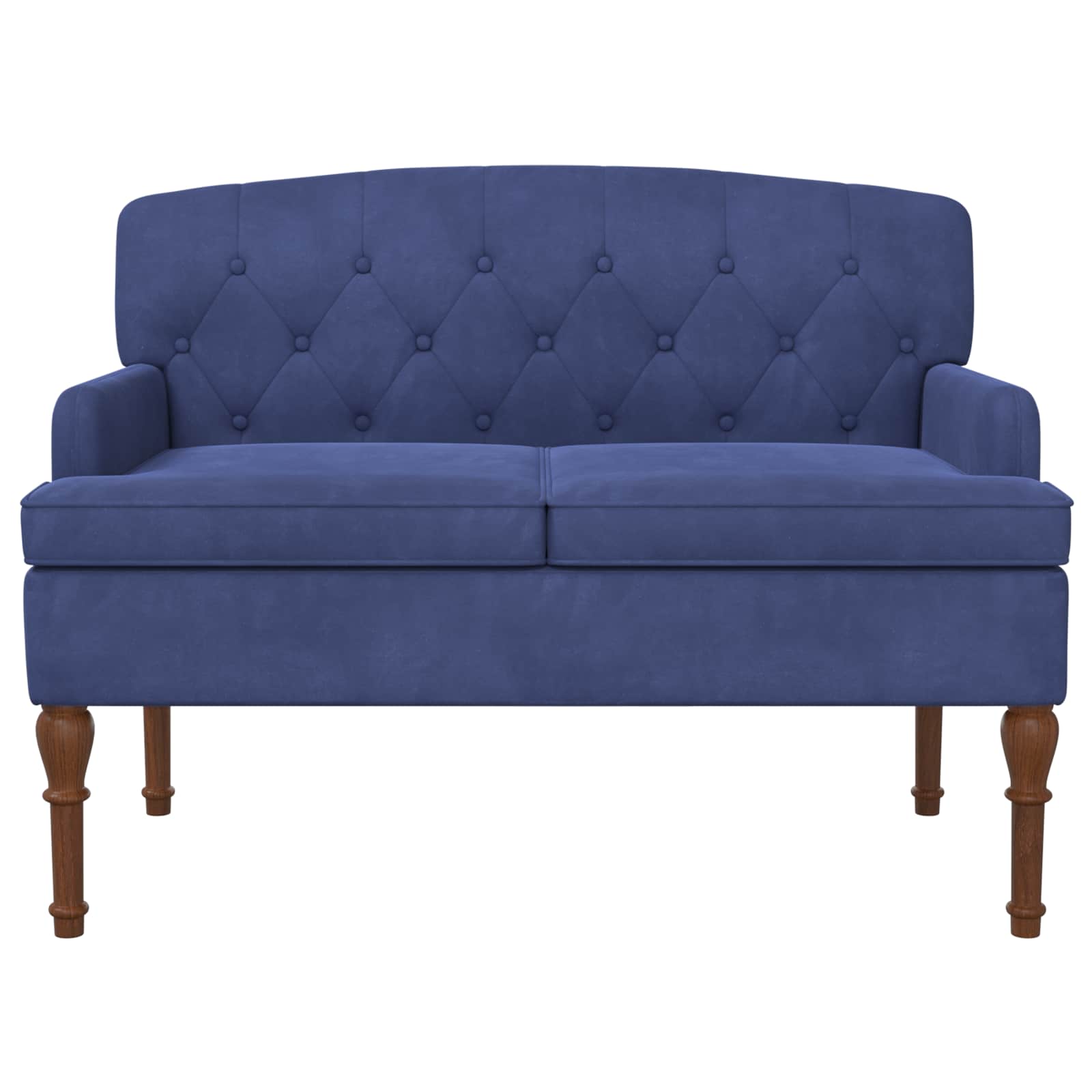 vidaXL Sofa dwuosobowa z guzikowym pikowaniem Niebieski policyjny