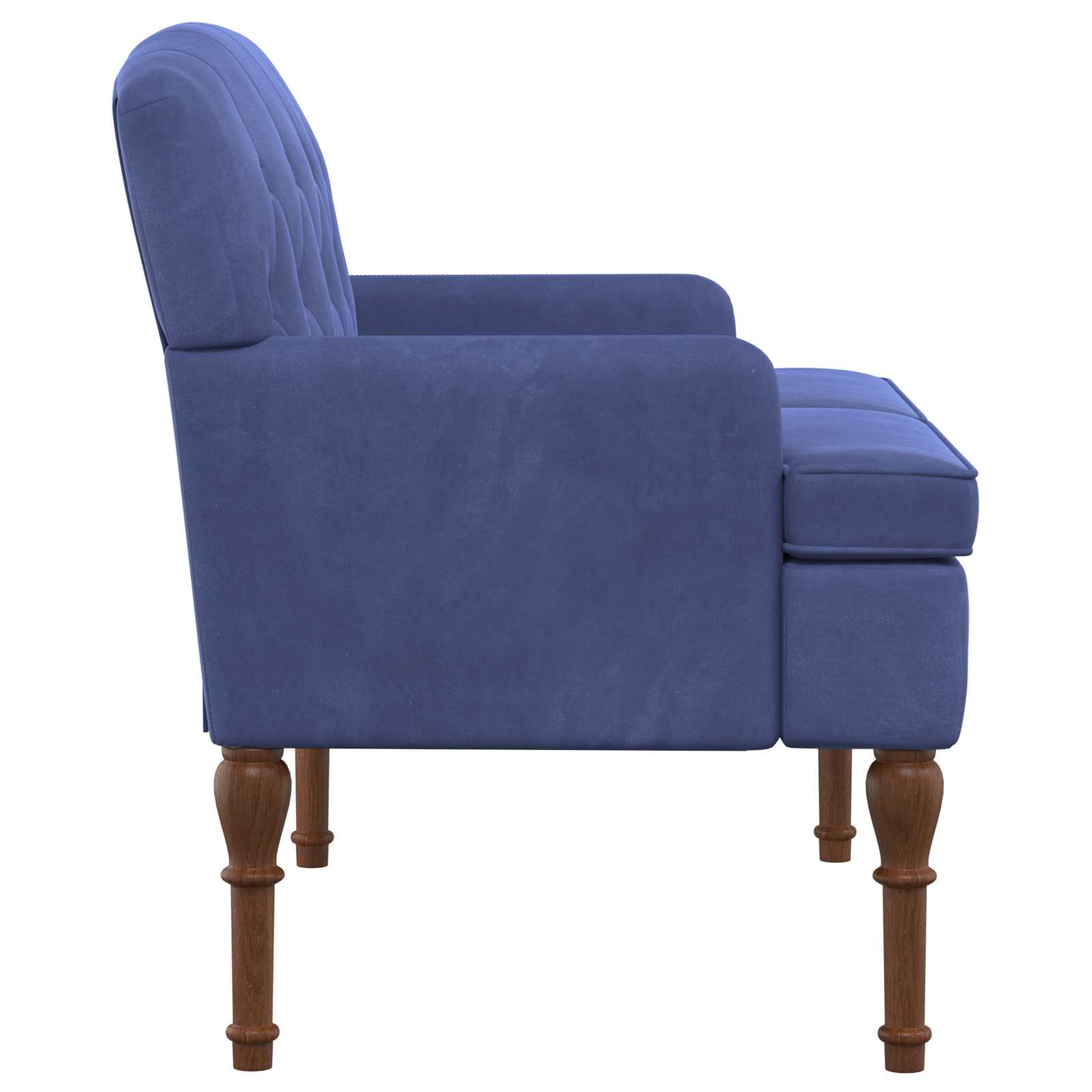vidaXL Sofa dwuosobowa z guzikowym pikowaniem Niebieski policyjny