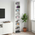 vidaXL Kabinet na płyty CD Biały 33 x 23,5 x 175 cm