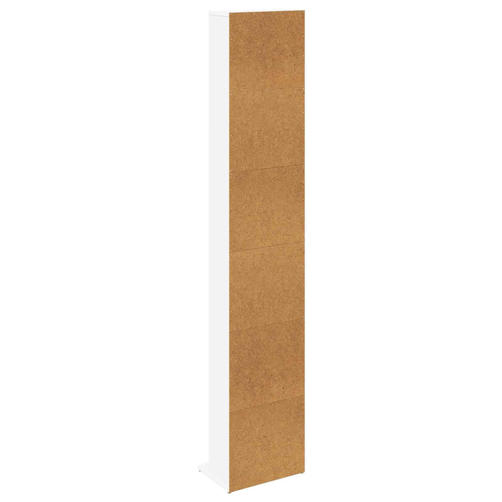 vidaXL Kabinet na płyty CD Biały 33 x 23,5 x 175 cm