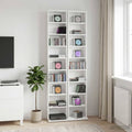 vidaXL Kabinet na płyty CD 2 szt. Biały 33 x 23,5 x 175 cm
