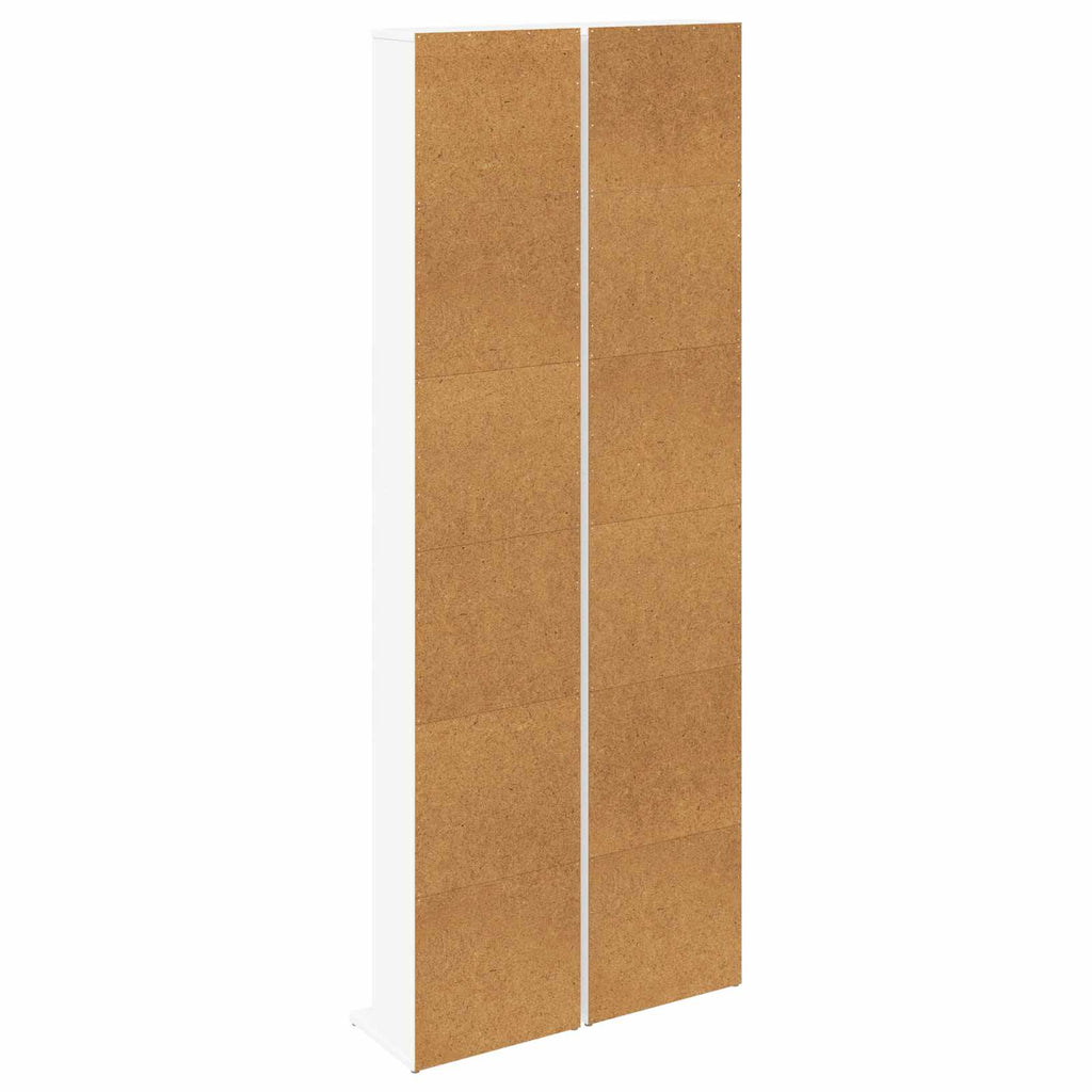 vidaXL Kabinet na płyty CD 2 szt. Biały 33 x 23,5 x 175 cm