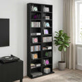 vidaXL Kabinet na płyty CD 2 szt. Czarny dąb 33 x 23,5 x 175 cm