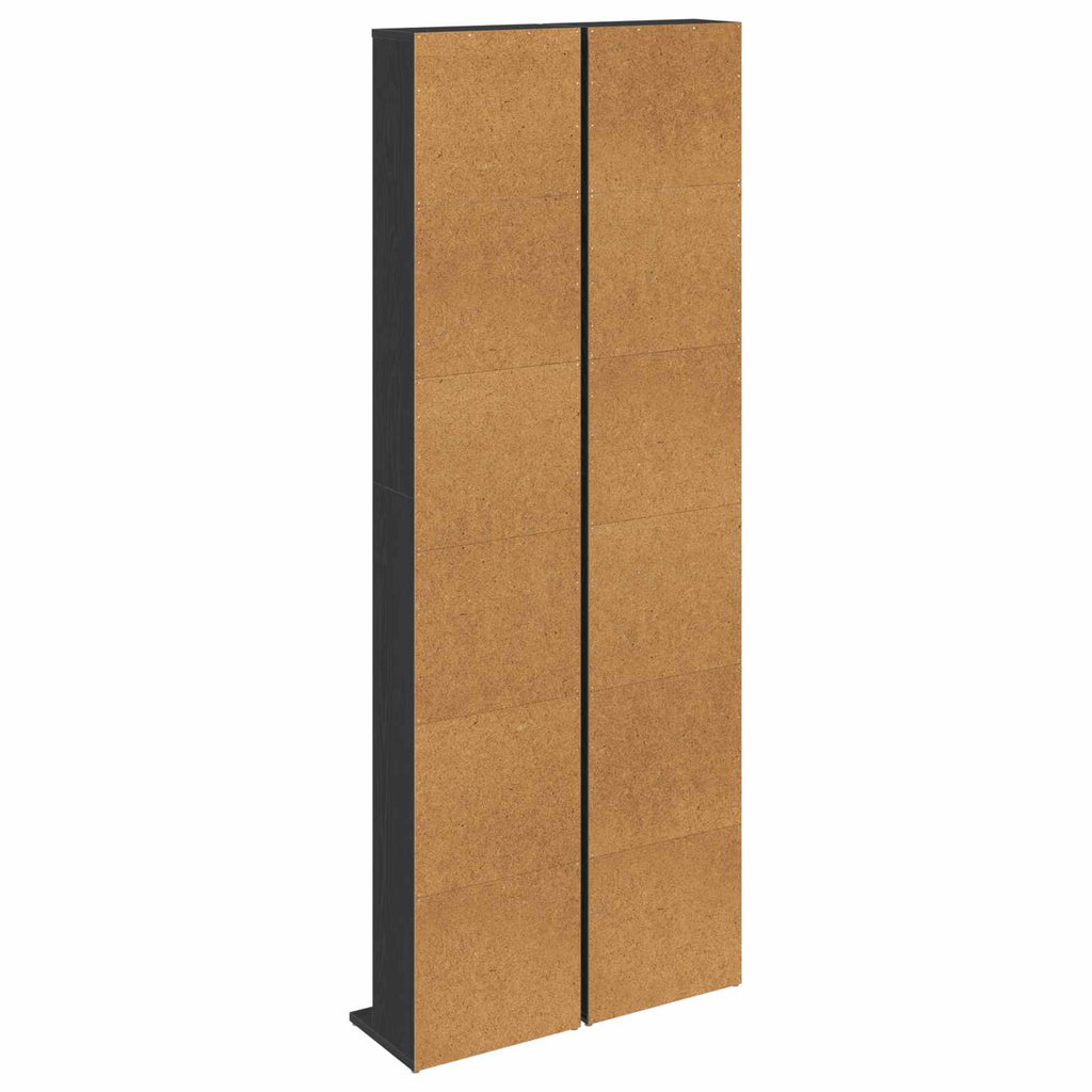 vidaXL Kabinet na płyty CD 2 szt. Czarny dąb 33 x 23,5 x 175 cm