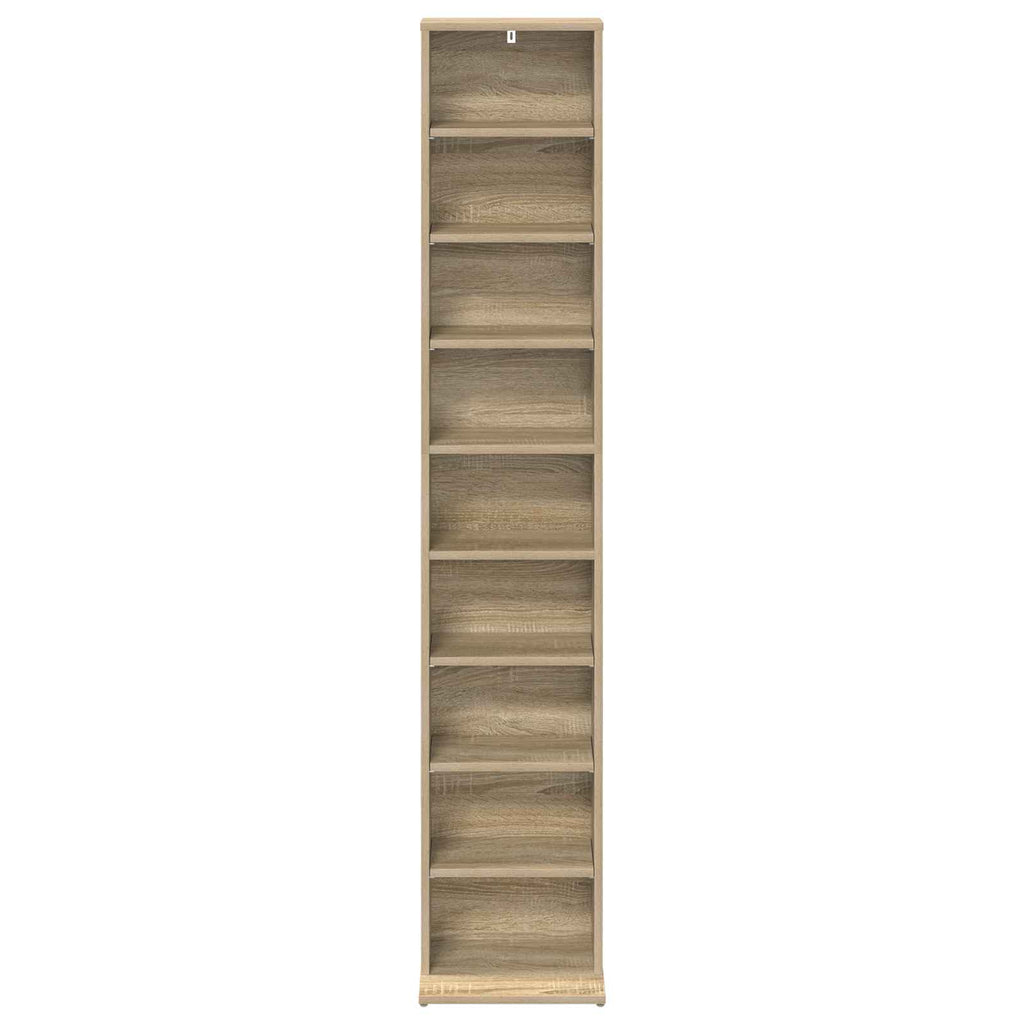 vidaXL Kabinet na płyty CD dąb Sonoma 33 x 23,5 x 175 cm