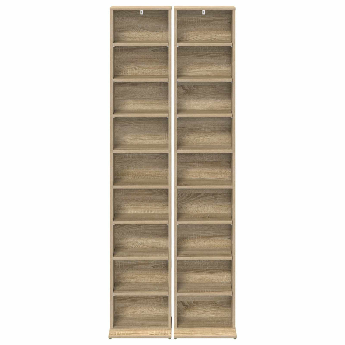 vidaXL Kabinet na płyty CD 2 szt. dąb Sonoma 33 x 23,5 x 175 cm