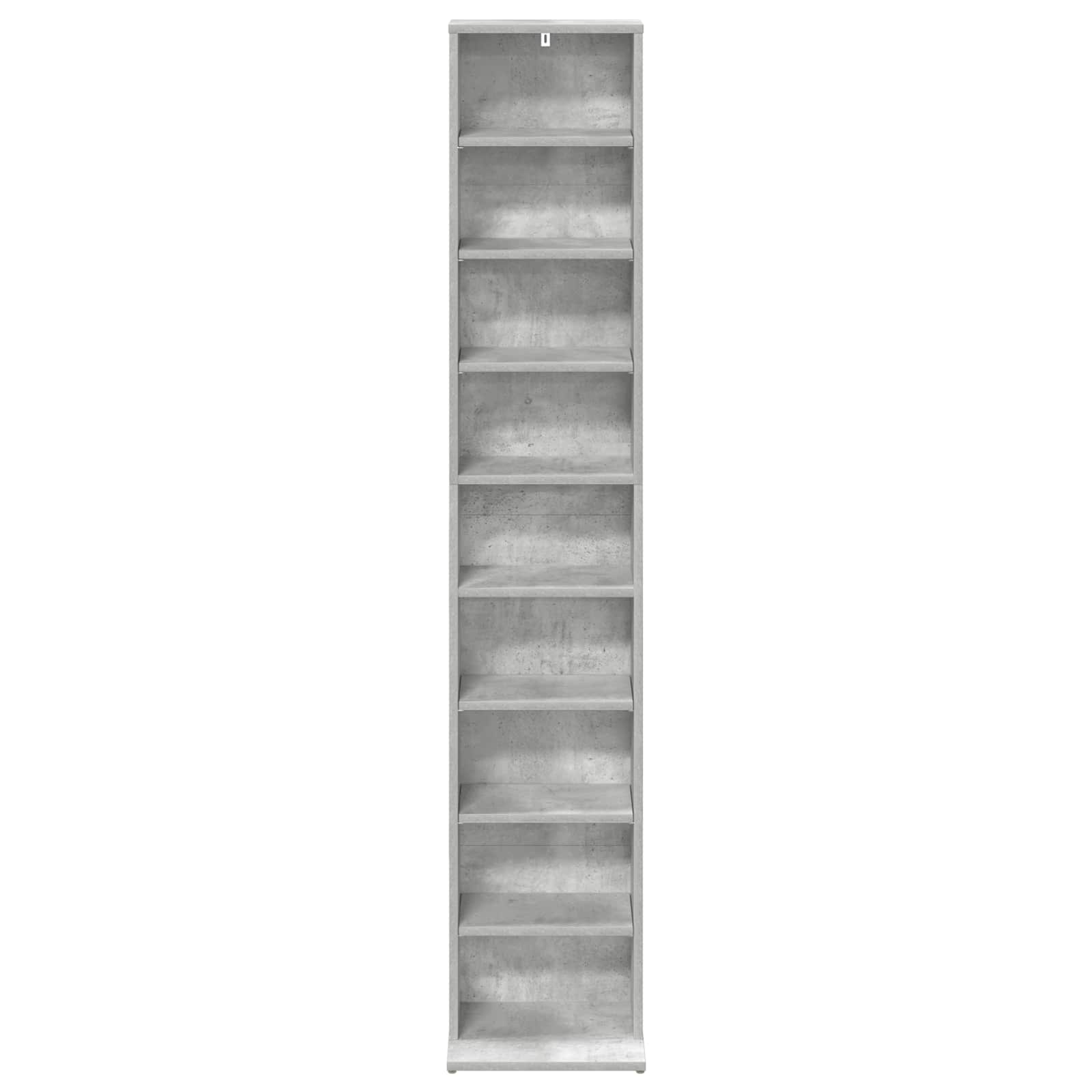 vidaXL Kabinet na płyty CD Betonowy szary 33 x 23,5 x 175 cm