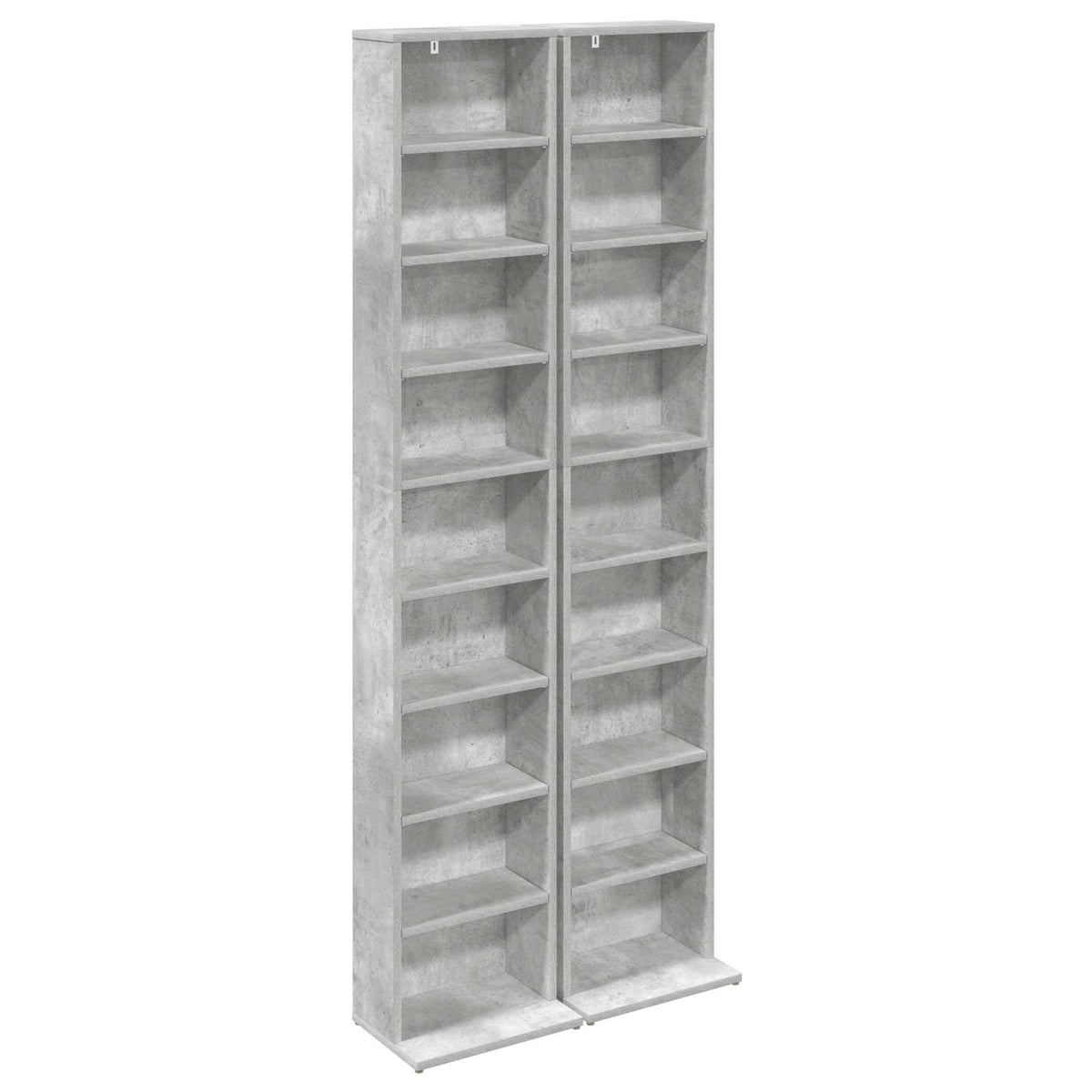 vidaXL Kabinet na płyty CD 2 szt. Betonowy szary 33 x 23,5 x 175 cm