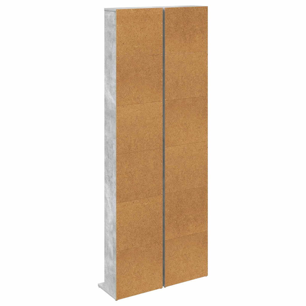 vidaXL Kabinet na płyty CD 2 szt. Betonowy szary 33 x 23,5 x 175 cm