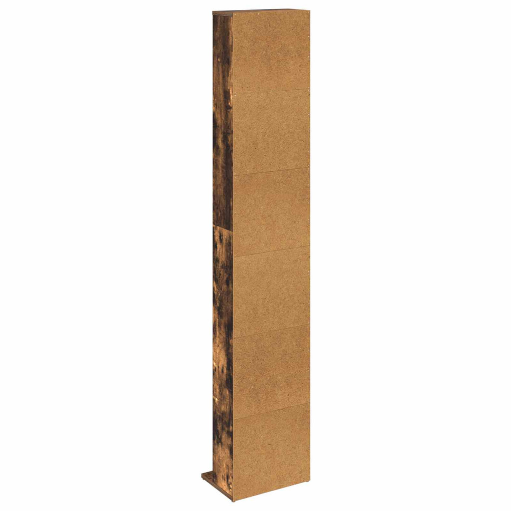 vidaXL Kabinet na płyty CD Dąb wędzony 33 x 23,5 x 175 cm