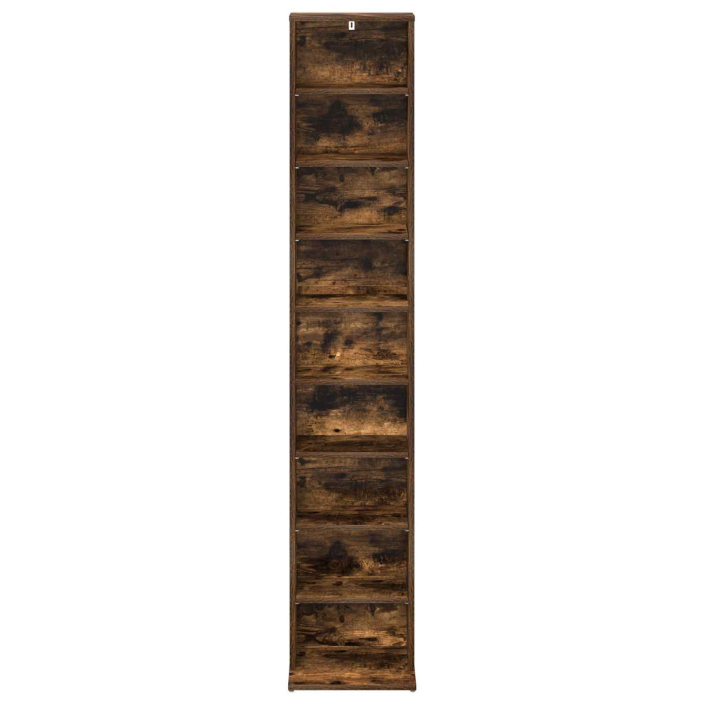 vidaXL Kabinet na płyty CD Dąb wędzony 33 x 23,5 x 175 cm