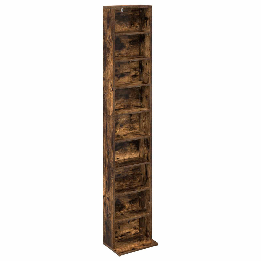 vidaXL Kabinet na płyty CD 2 szt. Dąb wędzony 33 x 23,5 x 175 cm