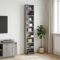 vidaXL Kabinet na płyty CD Szary Sonoma 33 x 23,5 x 175 cm
