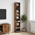 vidaXL Kabinet na płyty CD Stare drewno 33 x 23,5 x 175 cm
