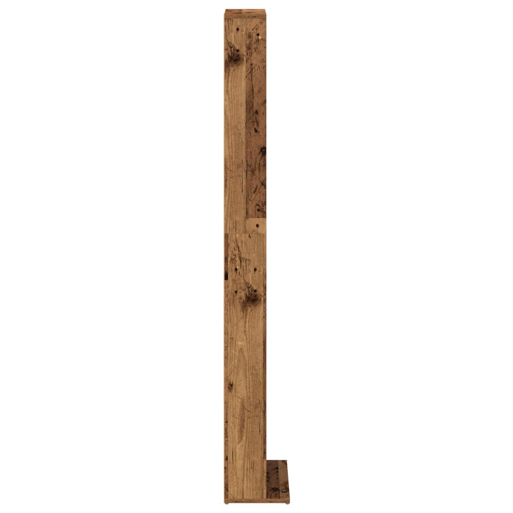 vidaXL Kabinet na płyty CD Stare drewno 33 x 23,5 x 175 cm