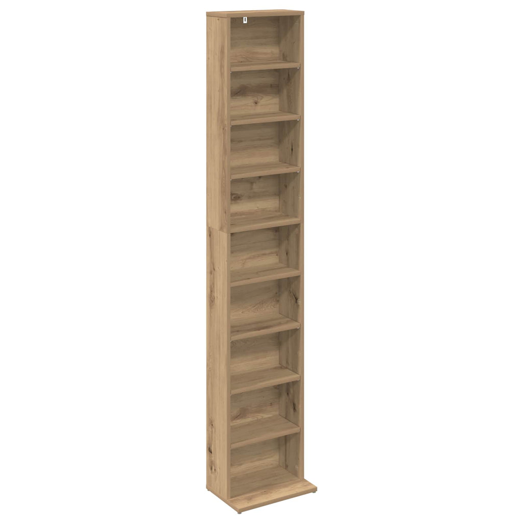 vidaXL Kabinet na płyty CD Dąb artisan 33 x 23,5 x 175 cm