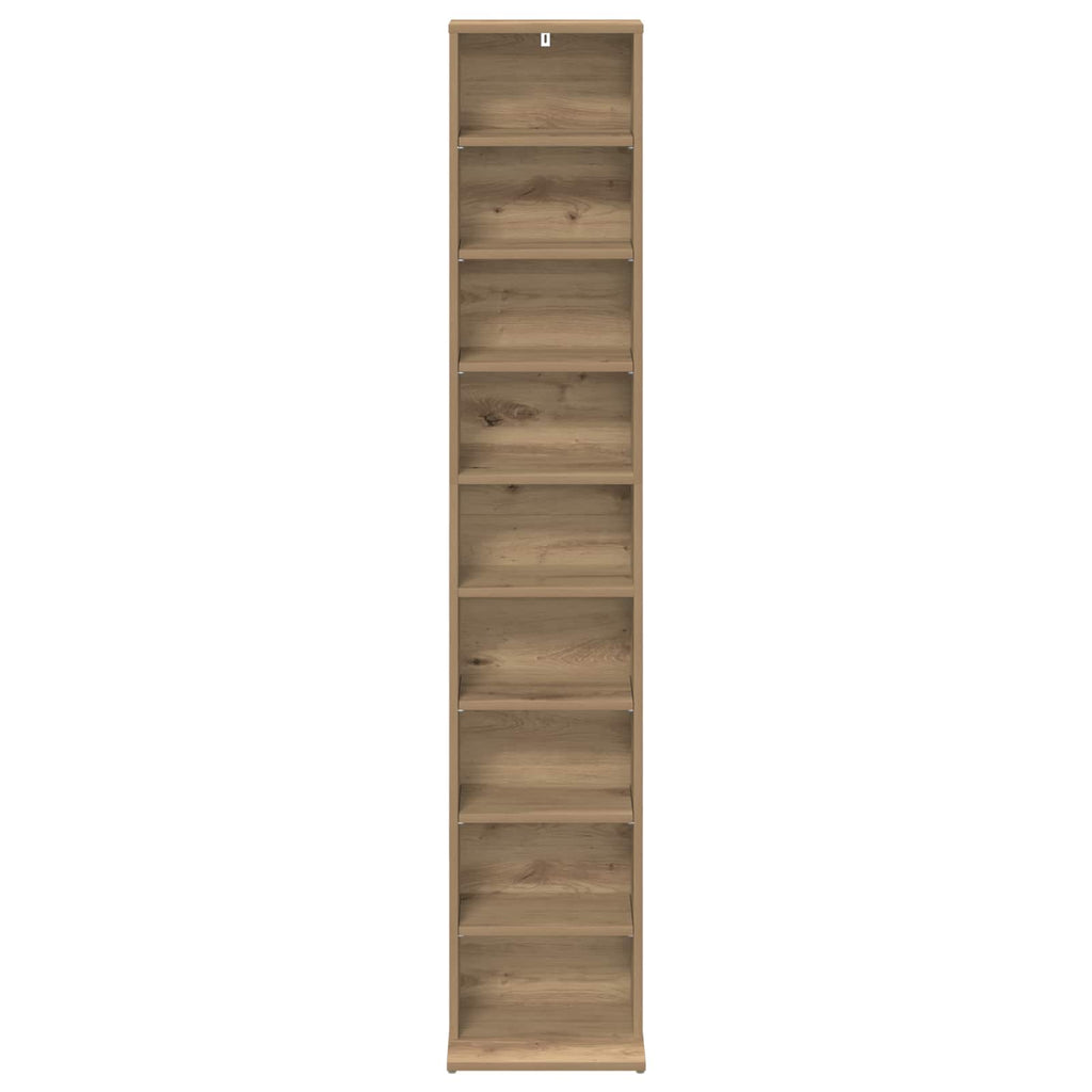 vidaXL Kabinet na płyty CD Dąb artisan 33 x 23,5 x 175 cm
