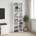 vidaXL Kabinet na płyty CD Biały 65 x 23,5 x 175 cm