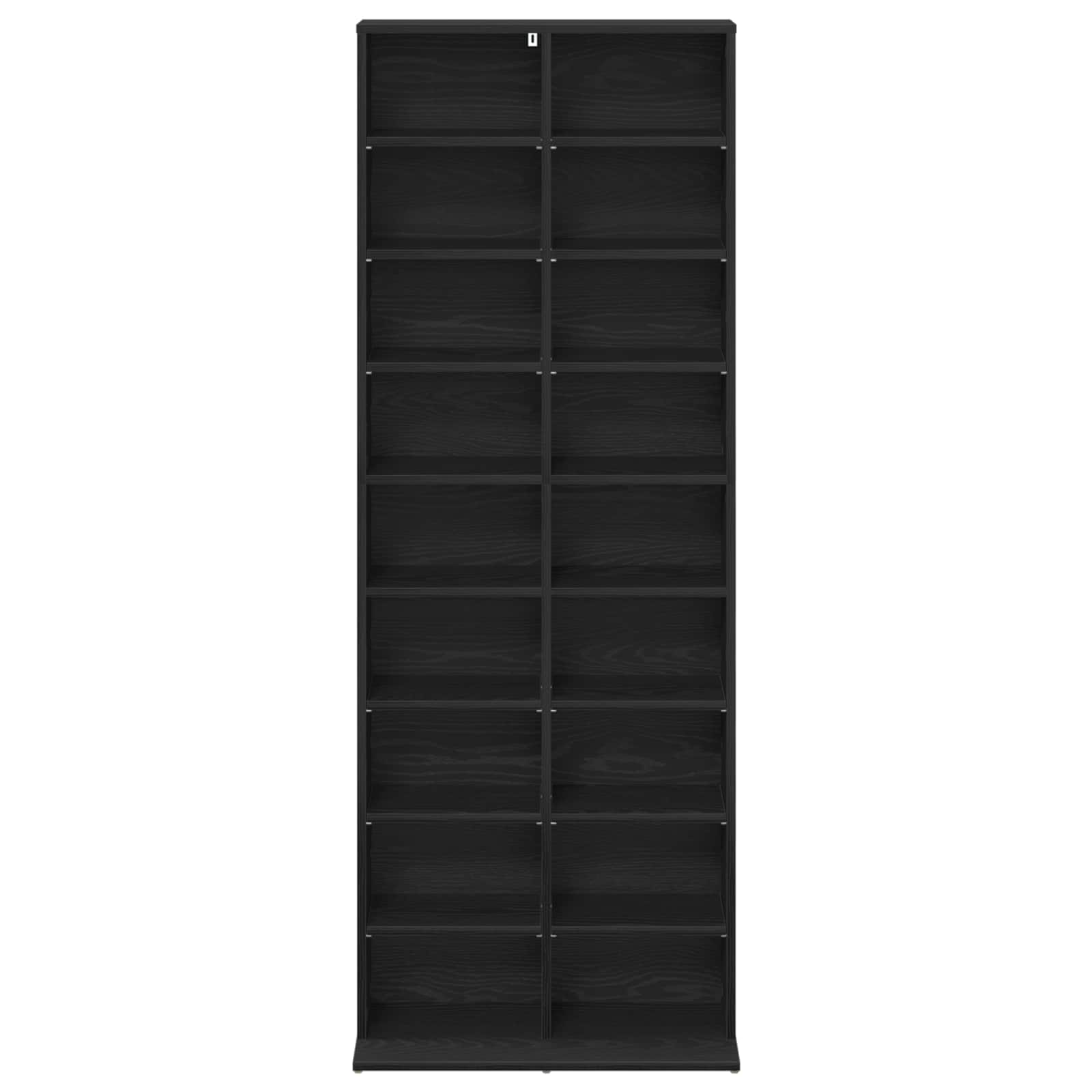 vidaXL Kabinet na płyty CD Czarny dąb 65 x 23,5 x 175 cm