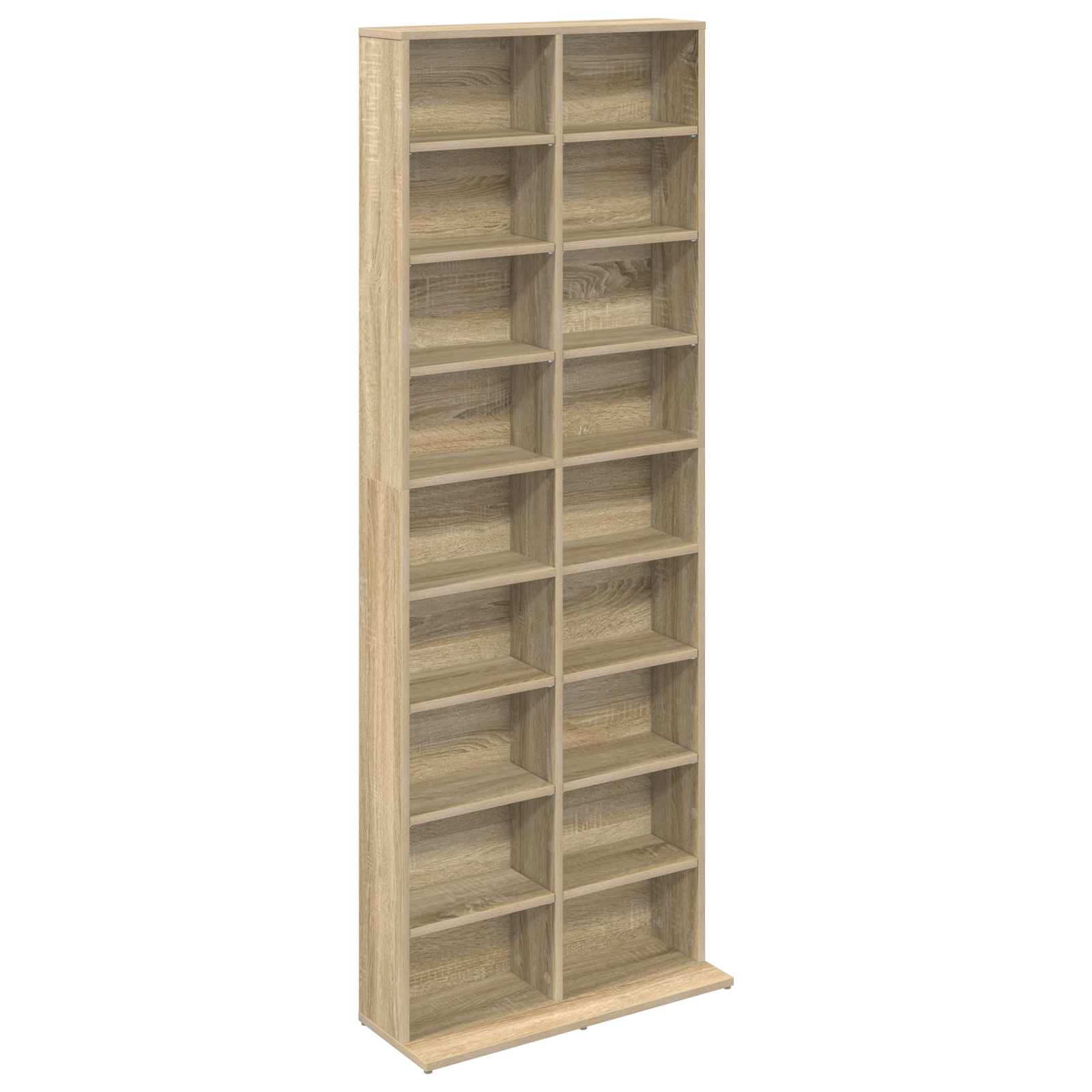 vidaXL Kabinet na płyty CD dąb Sonoma 65 x 23,5 x 175 cm