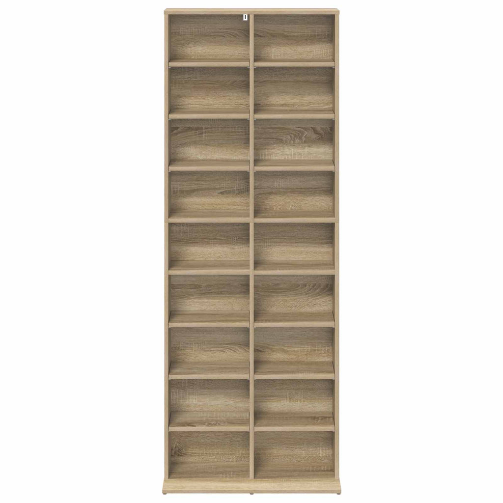 vidaXL Kabinet na płyty CD dąb Sonoma 65 x 23,5 x 175 cm