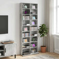 vidaXL Kabinet na płyty CD Betonowy szary 65 x 23,5 x 175 cm