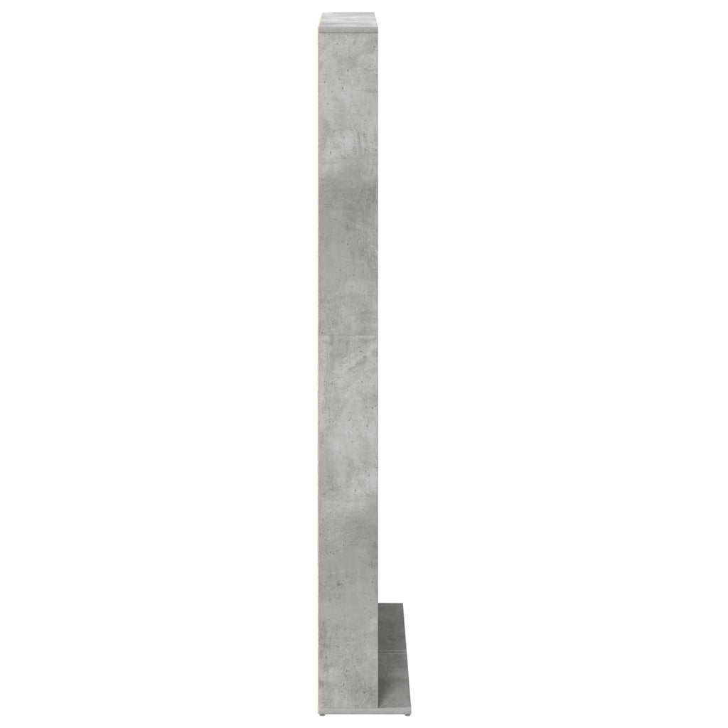 vidaXL Kabinet na płyty CD Betonowy szary 65 x 23,5 x 175 cm