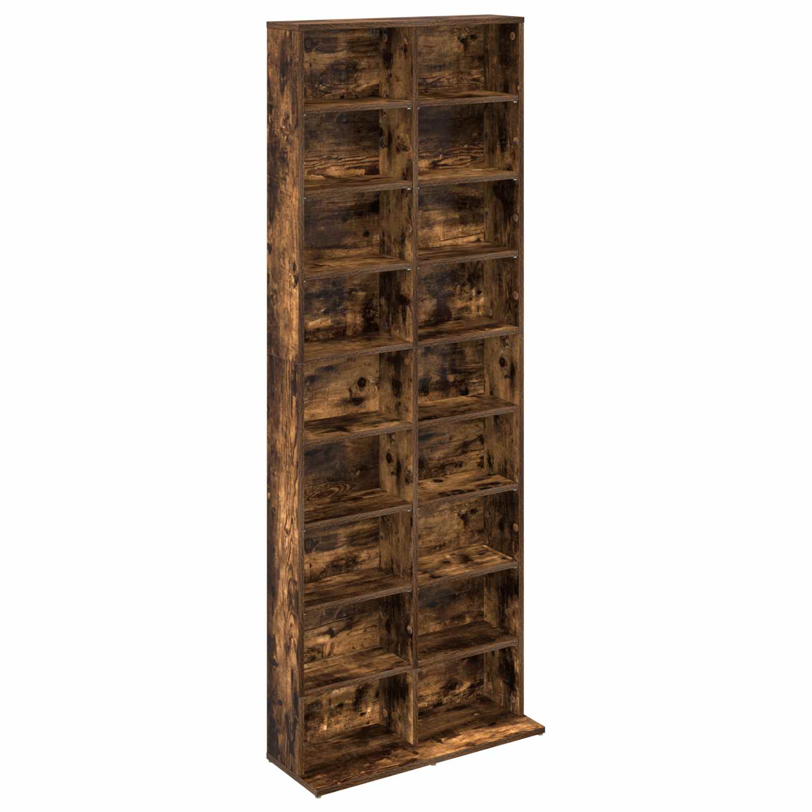 vidaXL Kabinet na płyty CD Dąb wędzony 65 x 23,5 x 175 cm