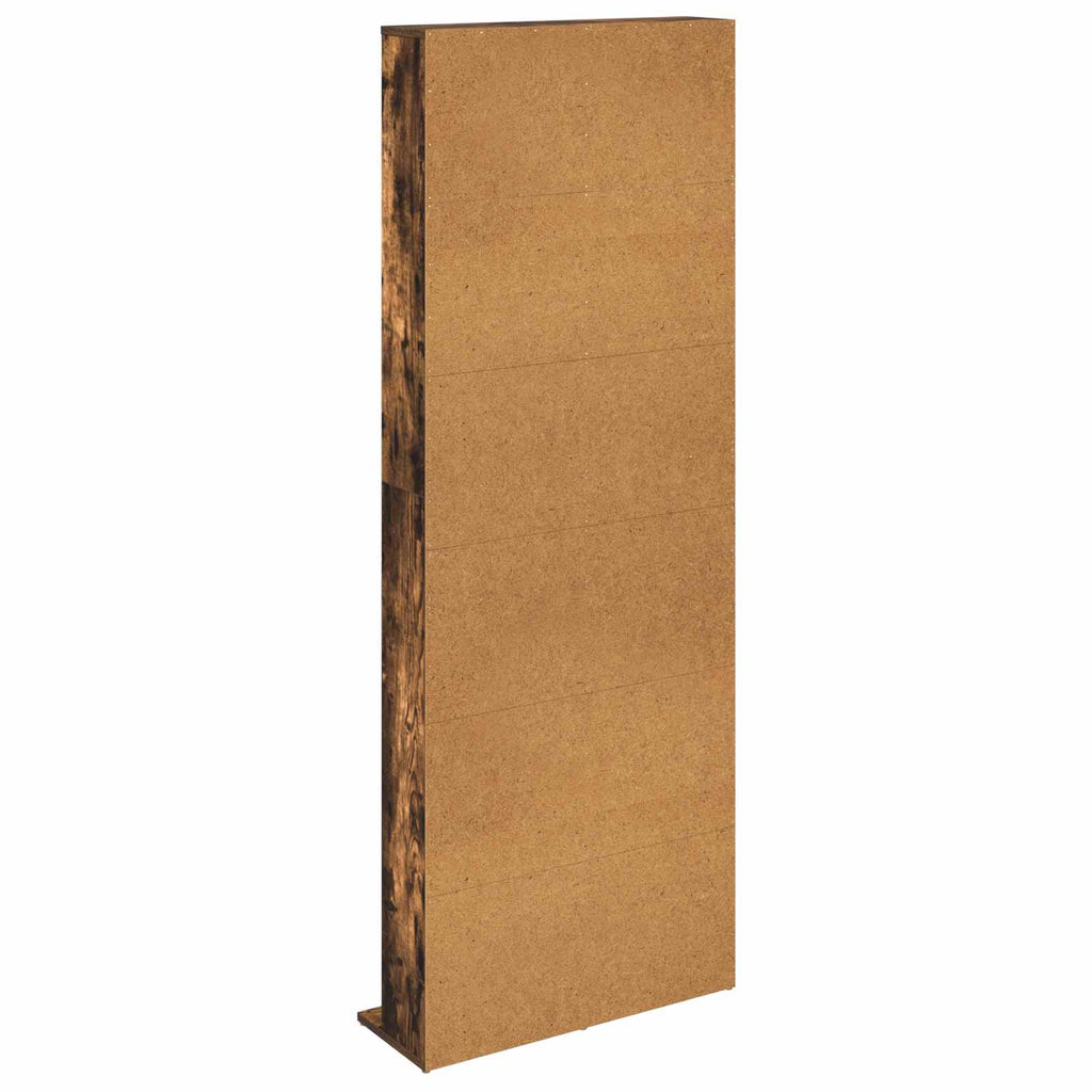 vidaXL Kabinet na płyty CD Dąb wędzony 65 x 23,5 x 175 cm