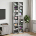 vidaXL Kabinet na płyty CD Szary Sonoma 65 x 23,5 x 175 cm