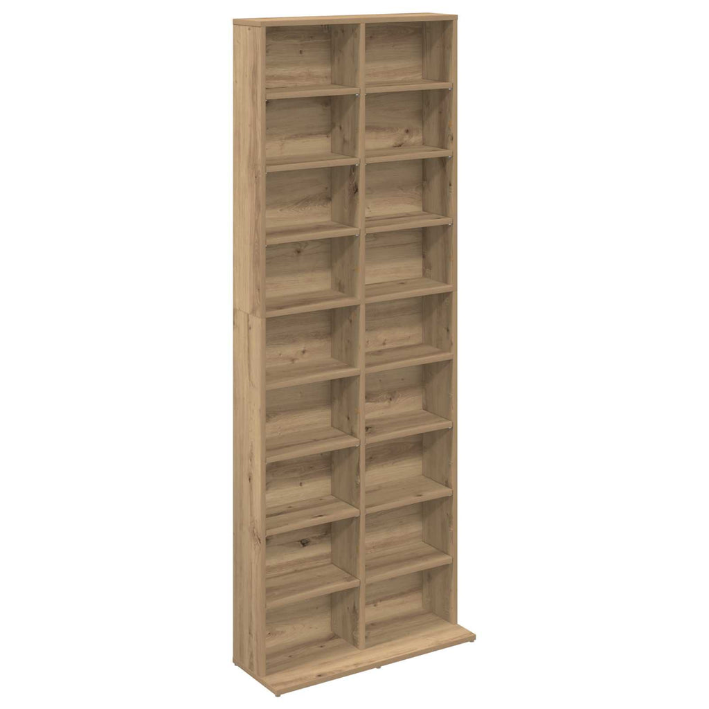 vidaXL Kabinet na płyty CD Dąb artisan 65 x 23,5 x 175 cm