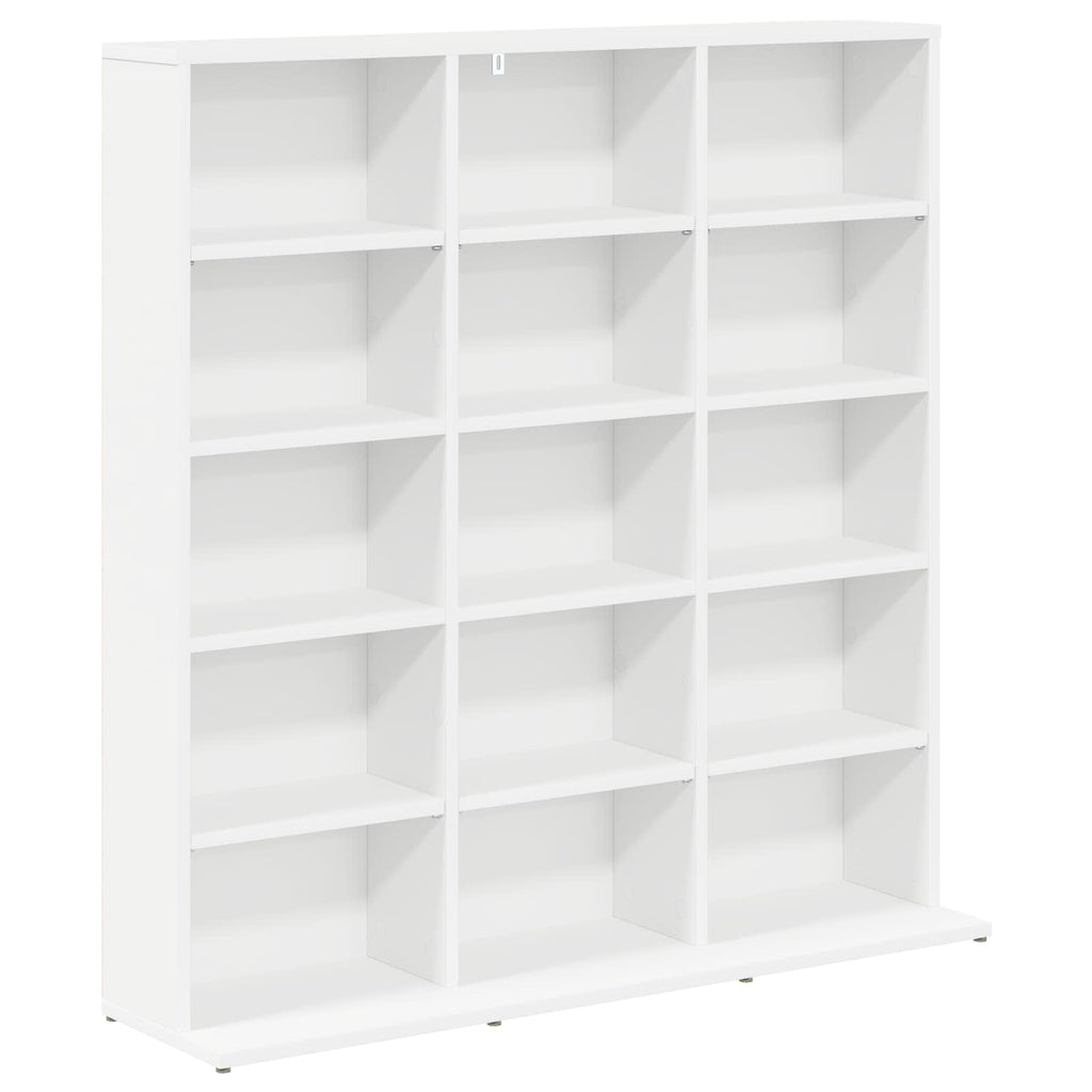 vidaXL Kabinet na płyty CD Biały 96 x 23,5 x 97,5 cm