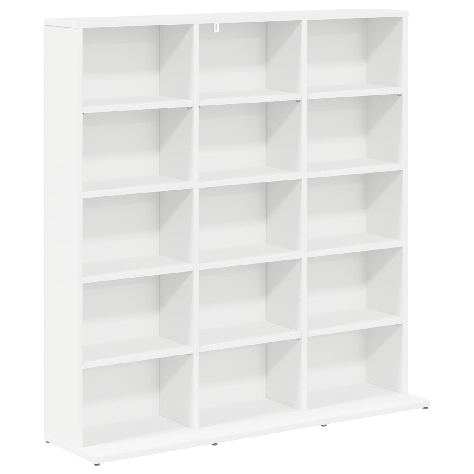 vidaXL Kabinet na płyty CD Biały 96 x 23,5 x 97,5 cm