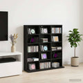 vidaXL Kabinet na płyty CD Czarny dąb 96 x 23,5 x 97,5 cm