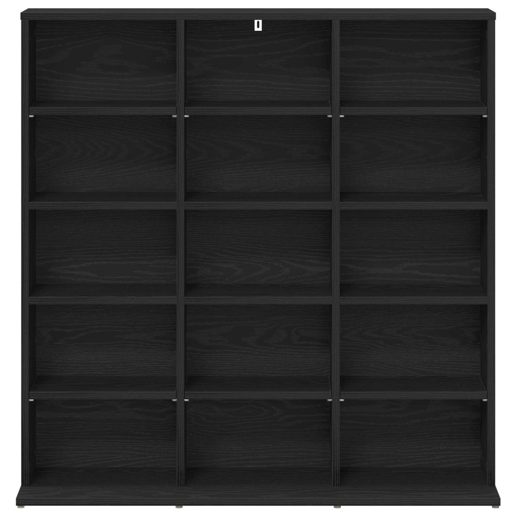 vidaXL Kabinet na płyty CD Czarny dąb 96 x 23,5 x 97,5 cm