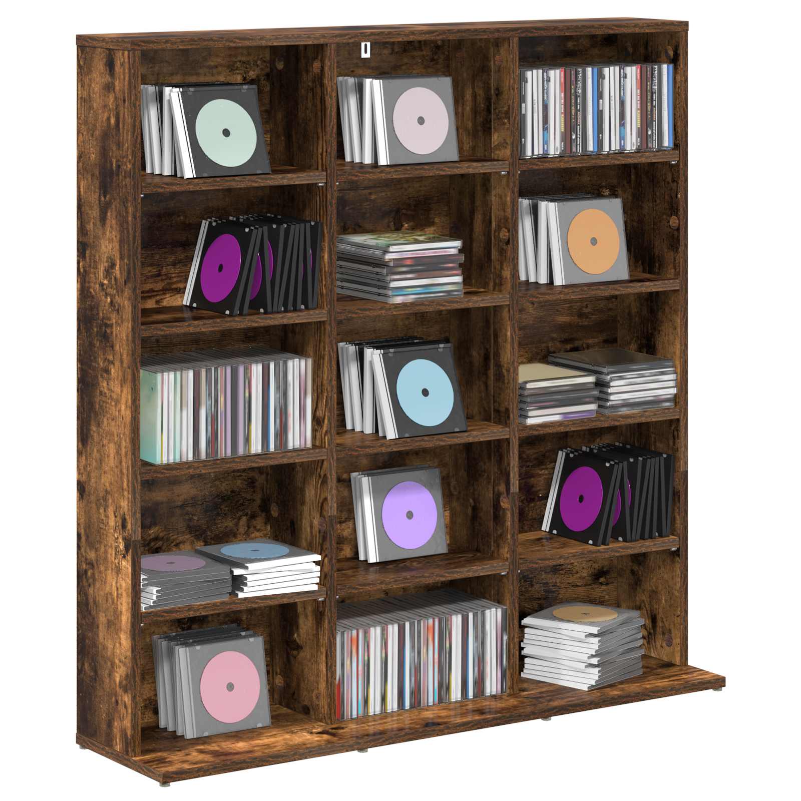 vidaXL Kabinet na płyty CD Dąb wędzony 96 x 23,5 x 97,5 cm