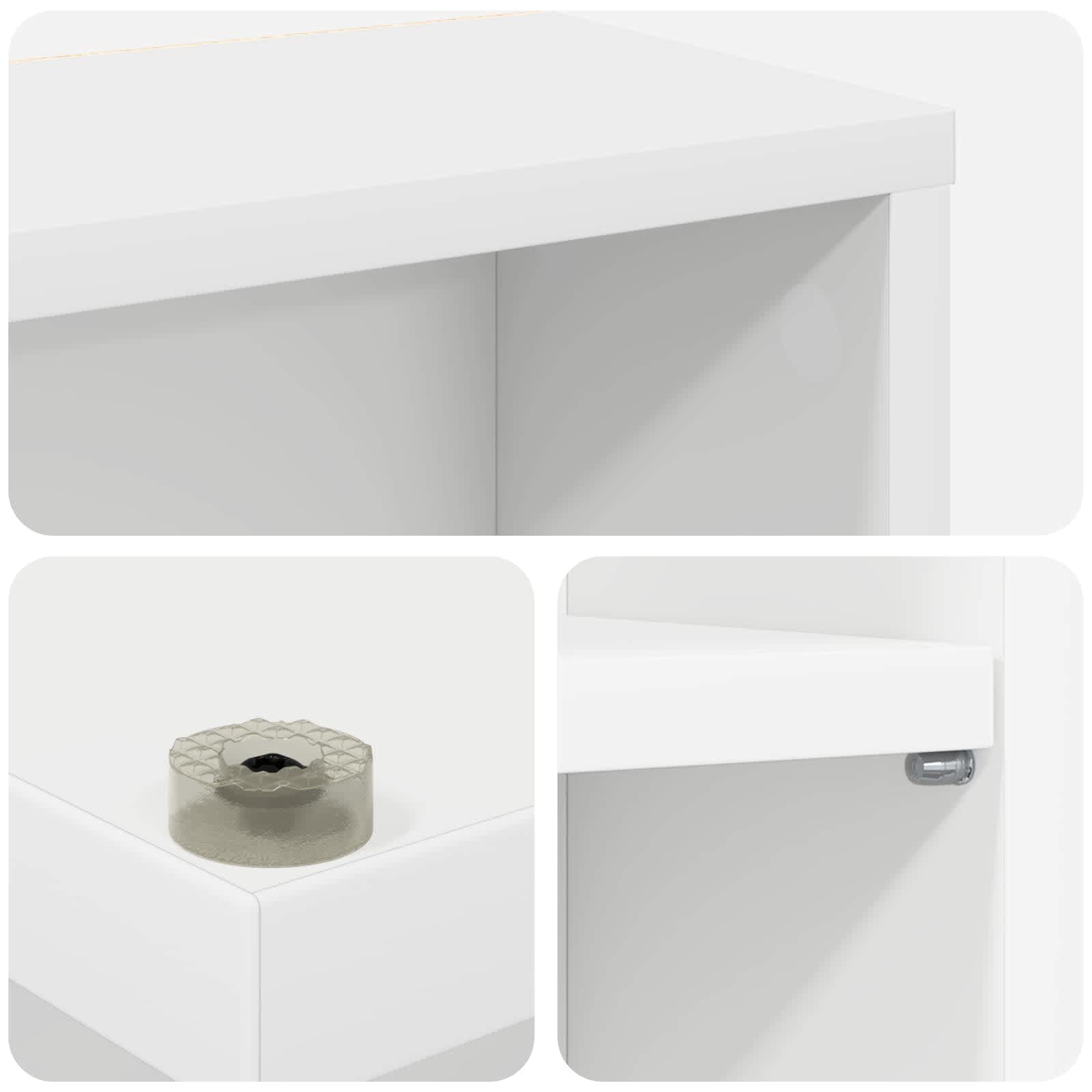 vidaXL Kabinet na płyty CD 2 szt. Biały 65 x 23,5 x 97,5 cm