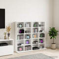 vidaXL Kabinet na płyty CD 2 szt. Biały 65 x 23,5 x 97,5 cm