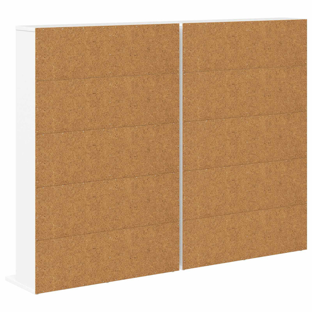 vidaXL Kabinet na płyty CD 2 szt. Biały 65 x 23,5 x 97,5 cm