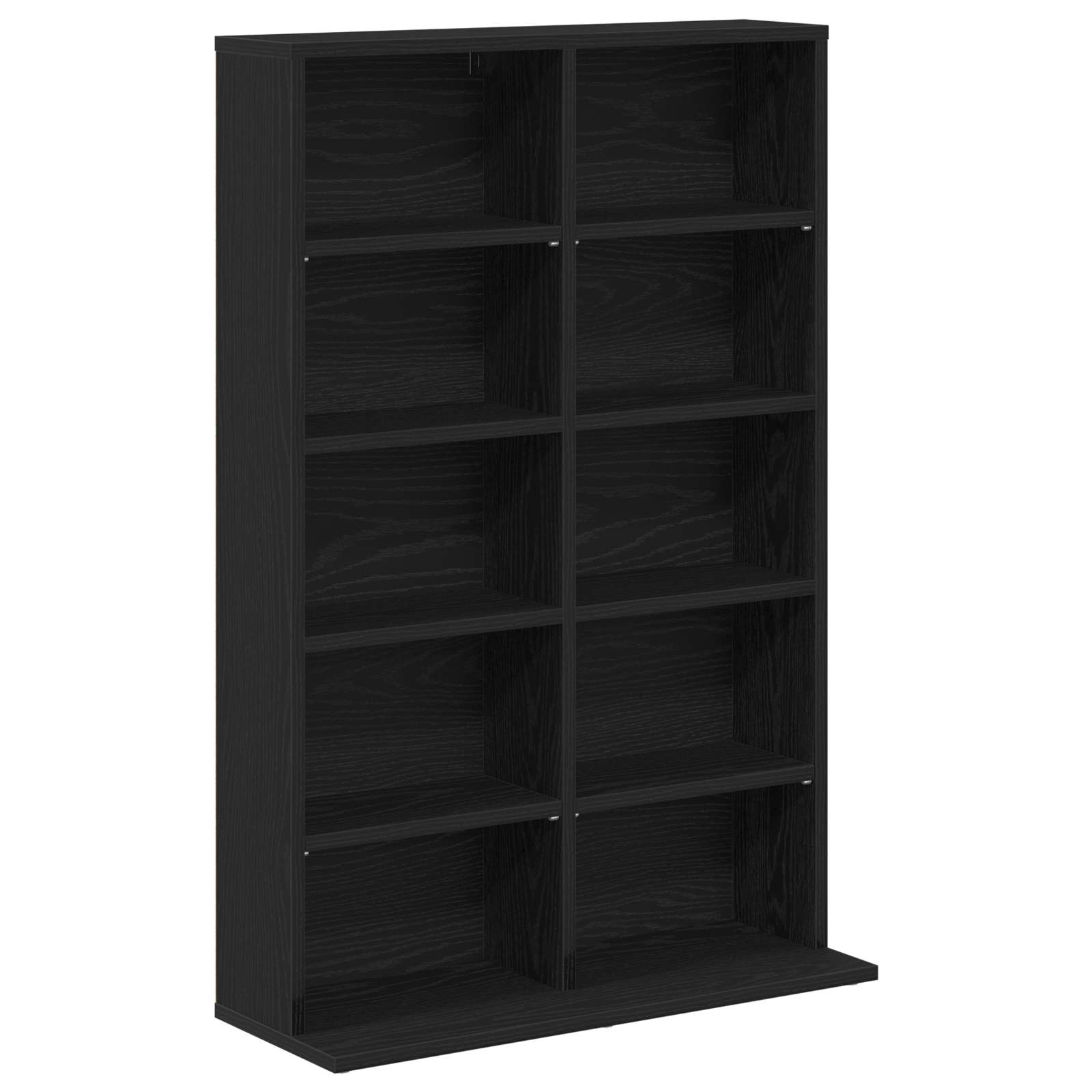 vidaXL Kabinet na płyty CD 2 szt. Czarny dąb 65 x 23,5 x 97,5 cm