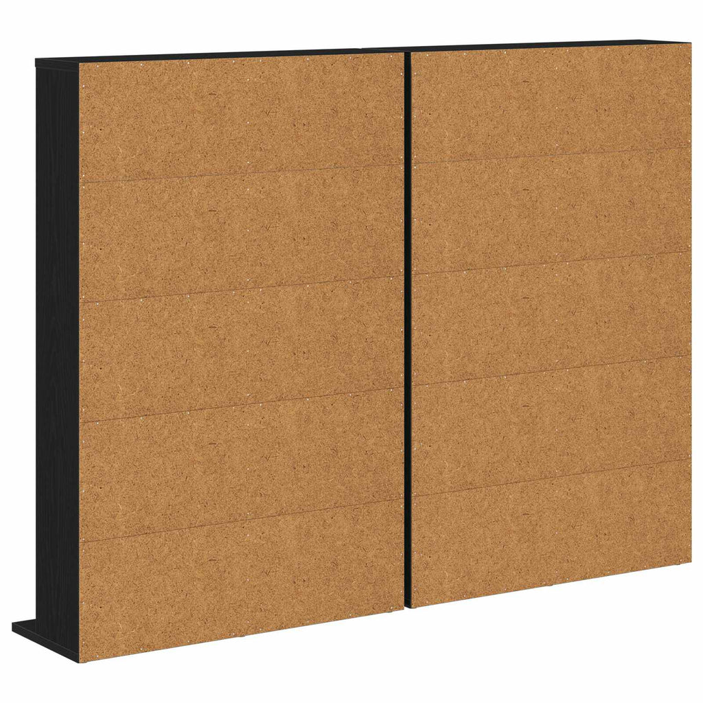 vidaXL Kabinet na płyty CD 2 szt. Czarny dąb 65 x 23,5 x 97,5 cm