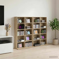 vidaXL Kabinet na płyty CD 2 szt. dąb Sonoma 65 x 23,5 x 97,5 cm