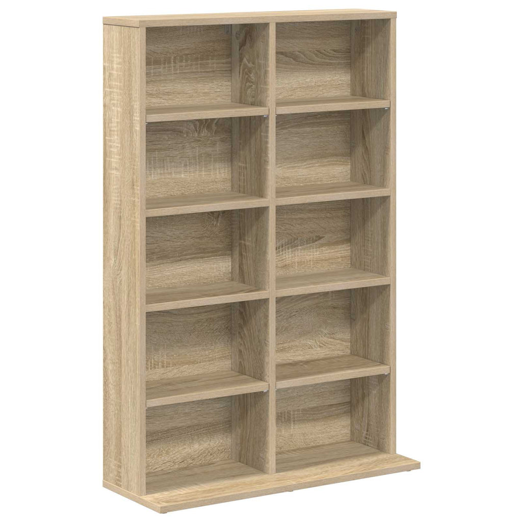 vidaXL Kabinet na płyty CD 2 szt. dąb Sonoma 65 x 23,5 x 97,5 cm
