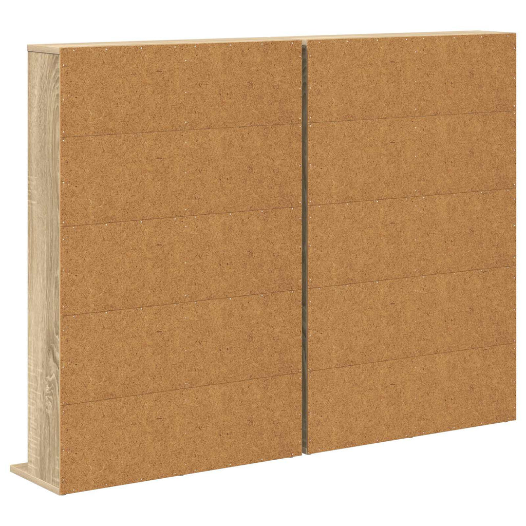 vidaXL Kabinet na płyty CD 2 szt. dąb Sonoma 65 x 23,5 x 97,5 cm
