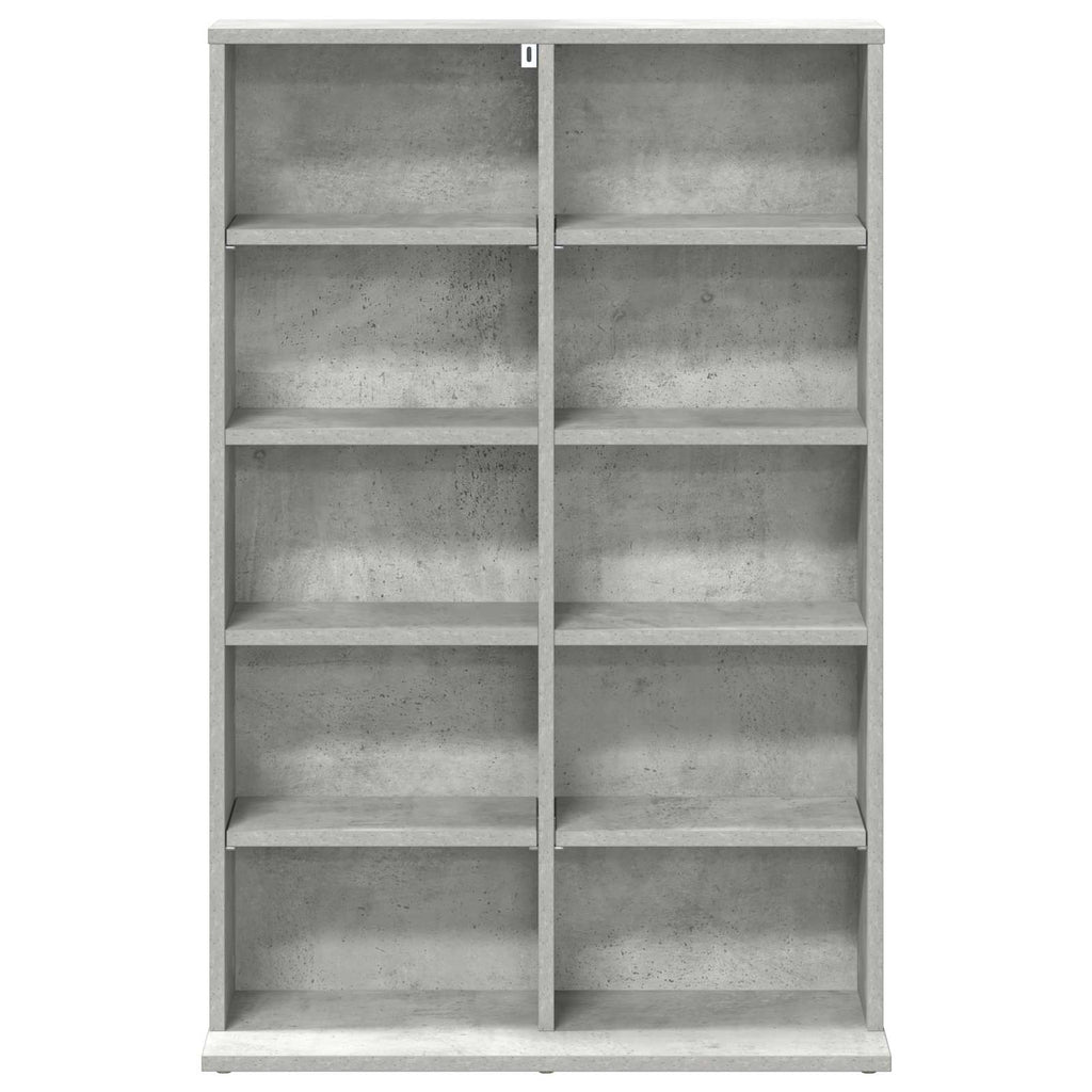 vidaXL Kabinet na płyty CD Betonowy szary 65 x 23,5 x 97,5 cm