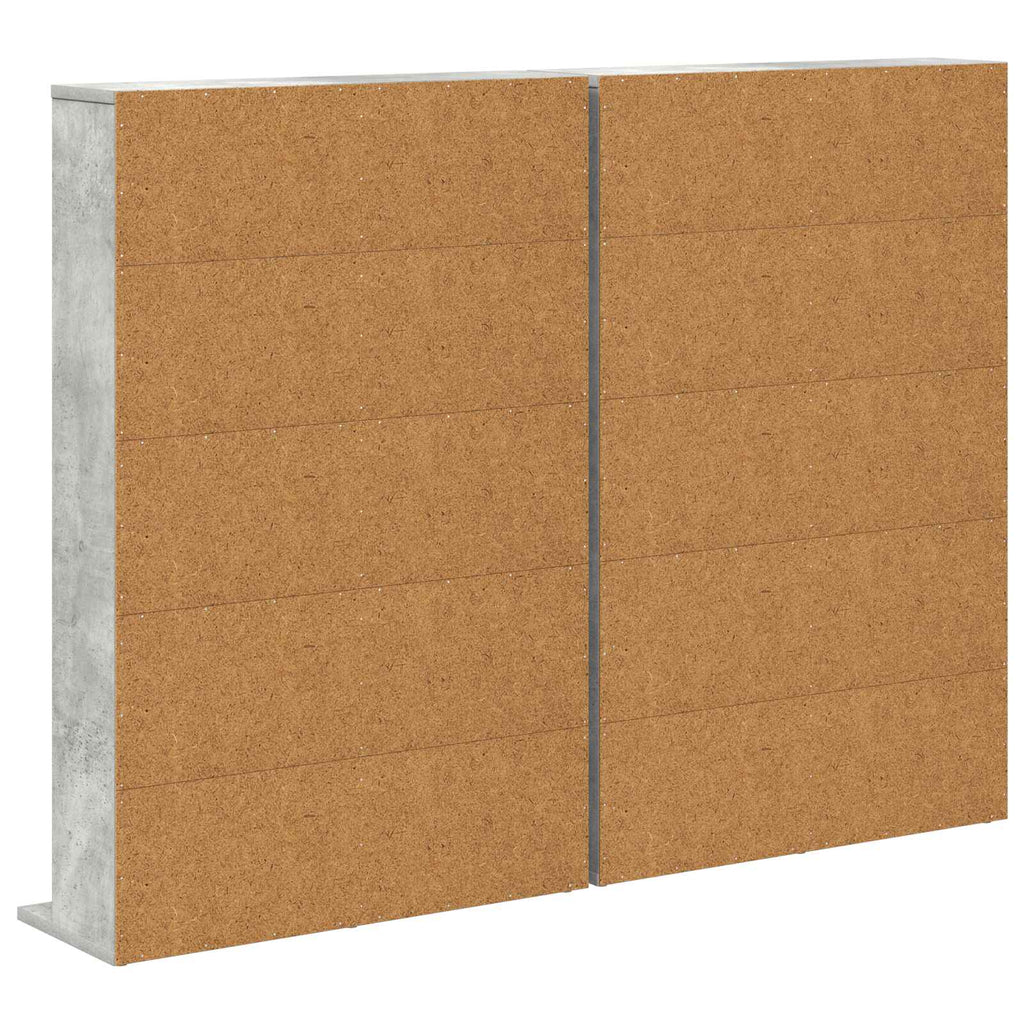 vidaXL Kabinet na płyty CD 2 szt. Betonowy szary 65 x 23,5 x 97,5 cm