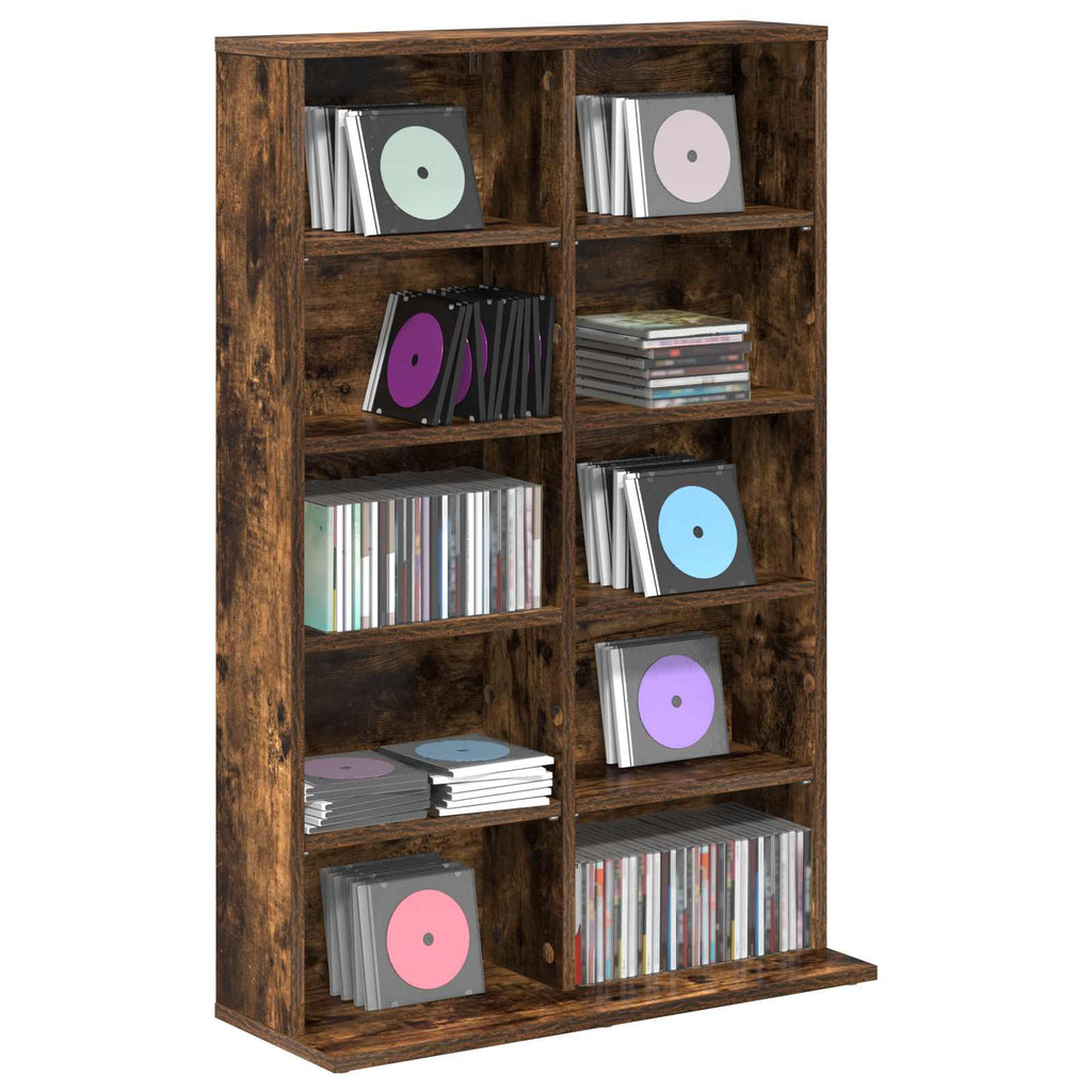 vidaXL Kabinet na płyty CD Dąb wędzony 65 x 23,5 x 97,5 cm