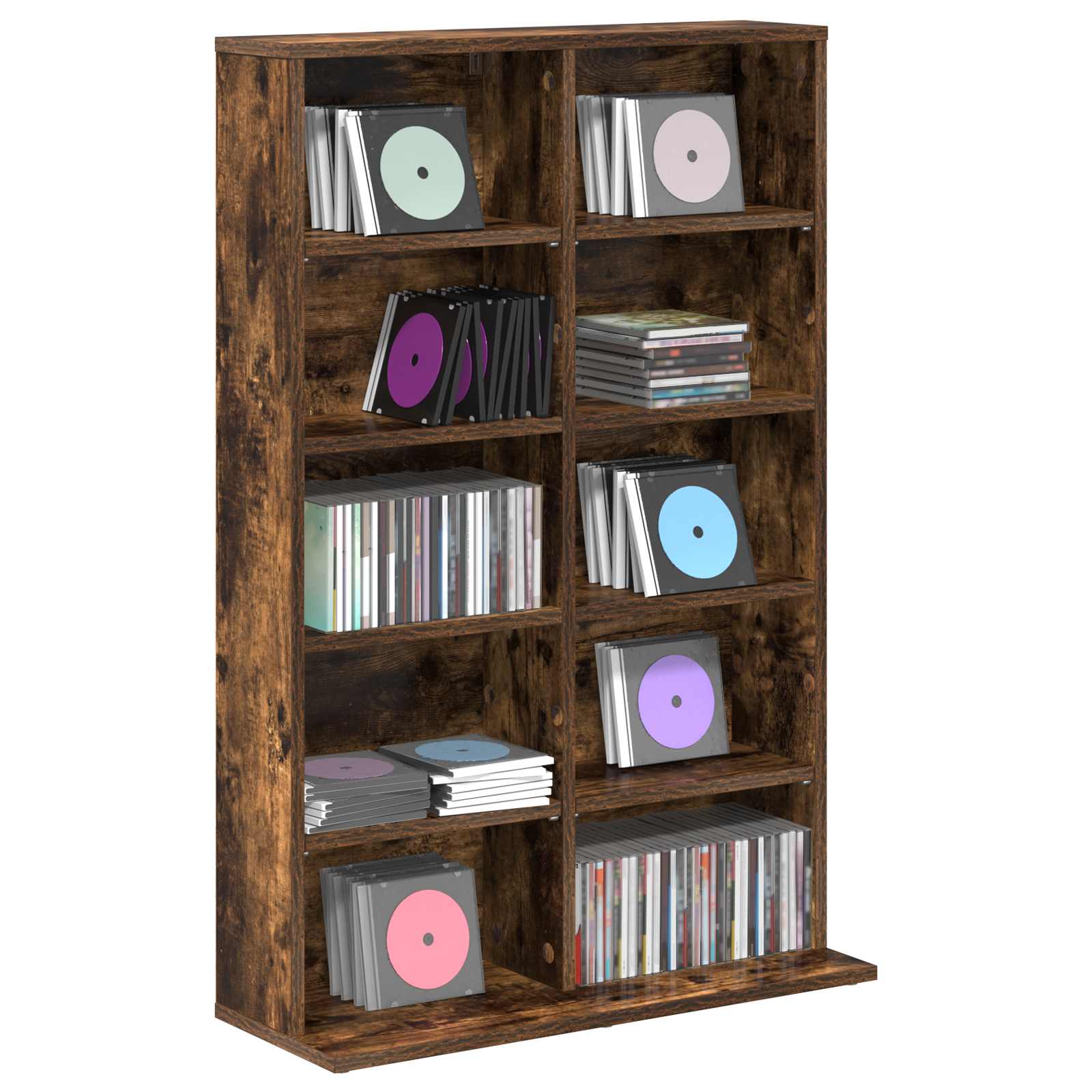 vidaXL Kabinet na płyty CD Dąb wędzony 65 x 23,5 x 97,5 cm