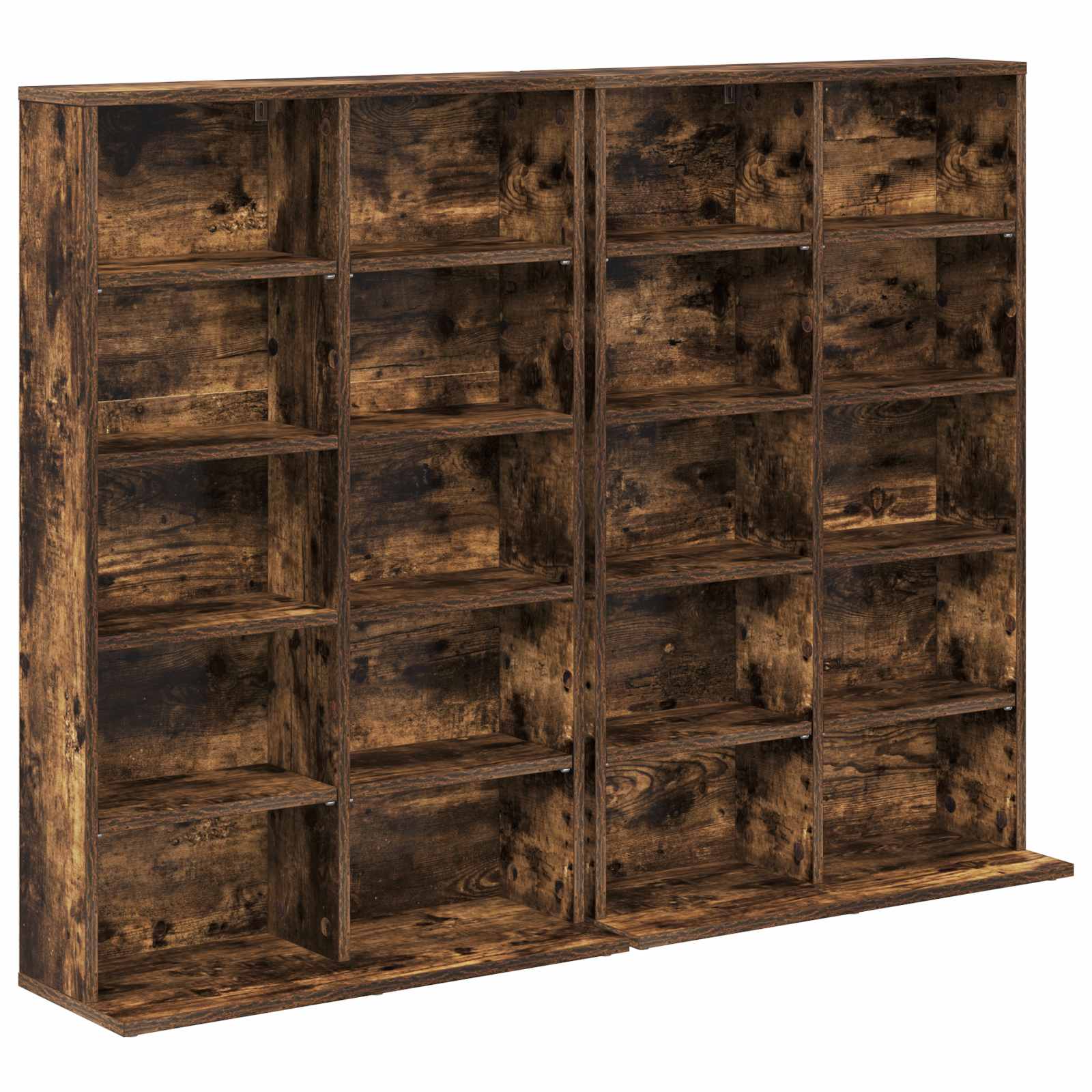 vidaXL Kabinet na płyty CD 2 szt. Dąb wędzony 65 x 23,5 x 97,5 cm