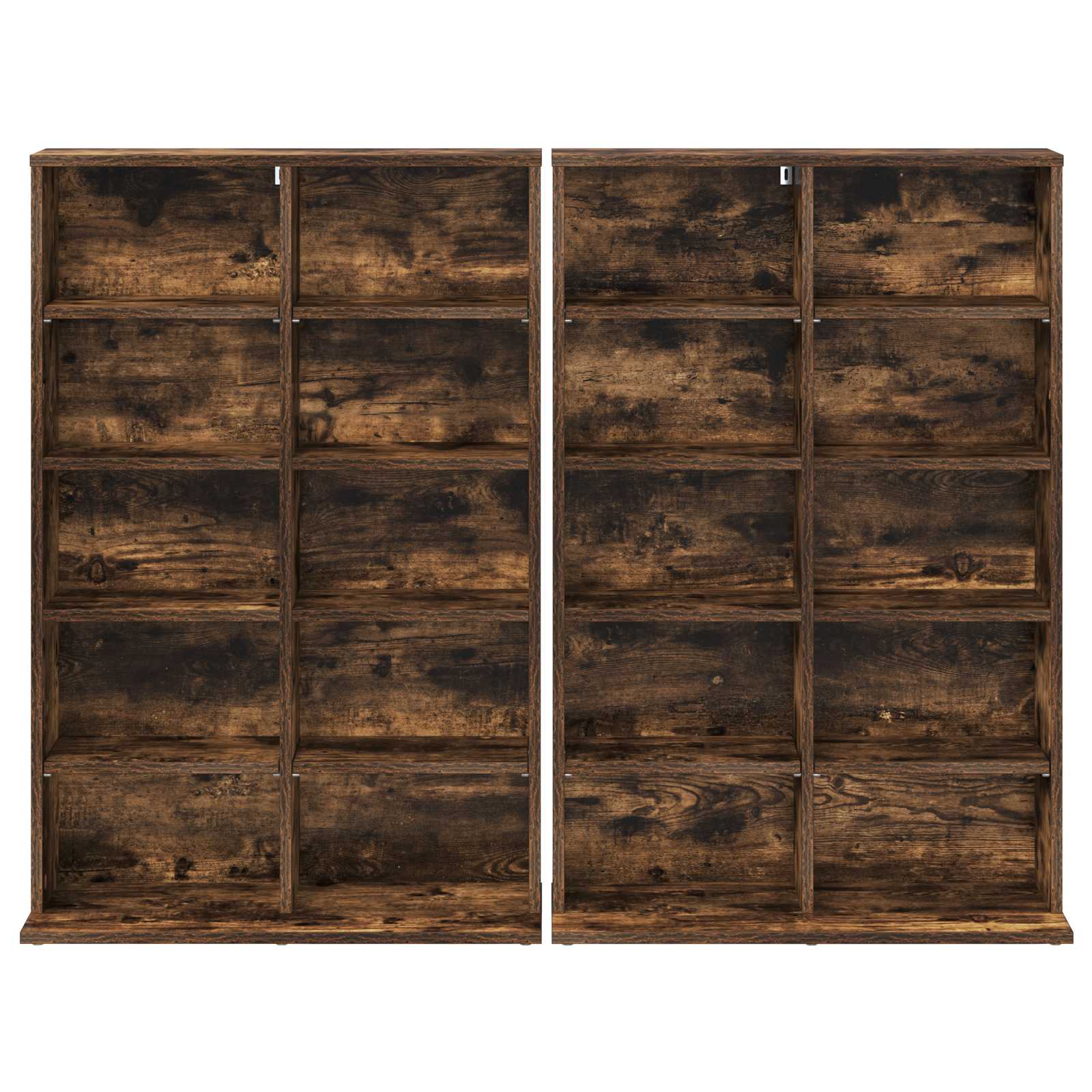 vidaXL Kabinet na płyty CD 2 szt. Dąb wędzony 65 x 23,5 x 97,5 cm